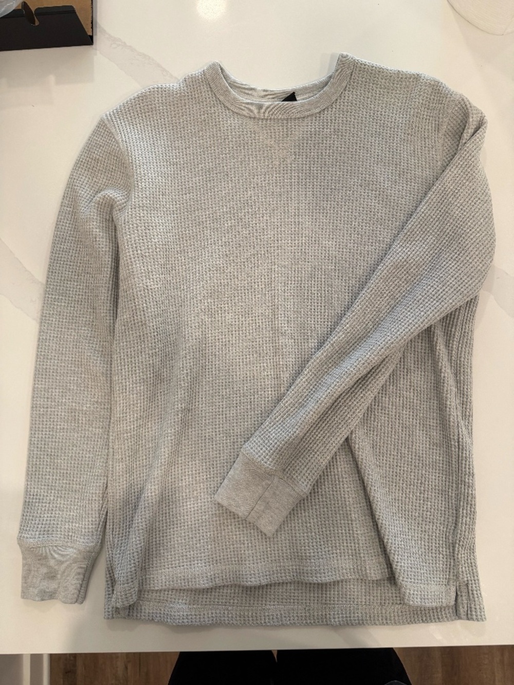 Cotton On Gray Waffle Knit Long Sleeve Shirt Men’s Medium
